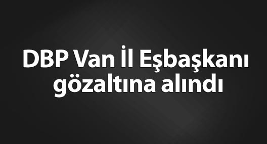 DBP Van İl Eşbaşkanı Duman gözaltına alındı