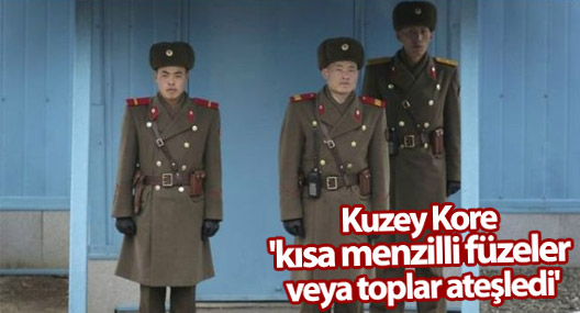 Kuzey Kore 'kısa menzilli füzeler veya toplar ateşledi'