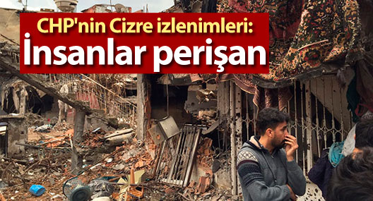 CHP'nin Cizre izlenimleri: İnsanlar perişan