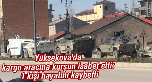 Yüksekova'da kargo aracına kurşun isabet etti: 1 kişi hayatını kaybetti