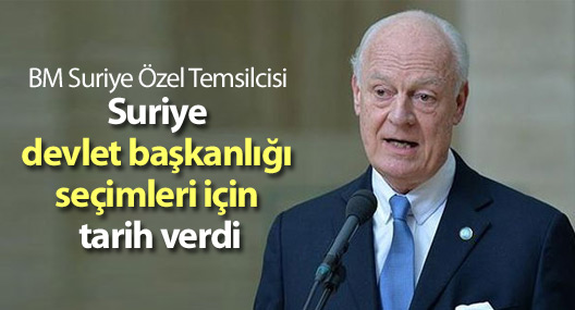 Mistura, Suriye devlet başkanlığı seçimleri için tarih verdi