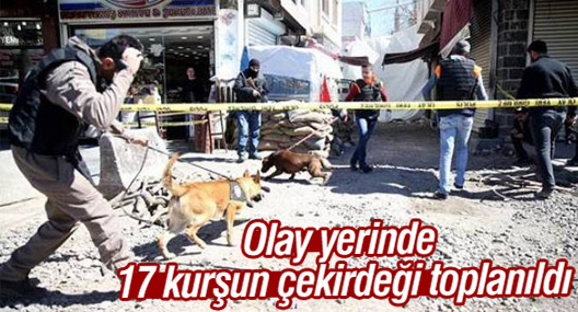 Olay yerinde 17 kurşun çekirdeği toplanıldı
