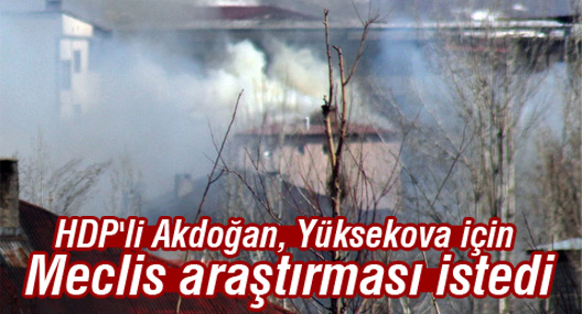 HDP'li Akdoğan, Yüksekova için Meclis araştırması istedi