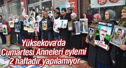 Yüksekova'da Cumartesi Anneleri eylemi 2 haftadır yapılamıyor