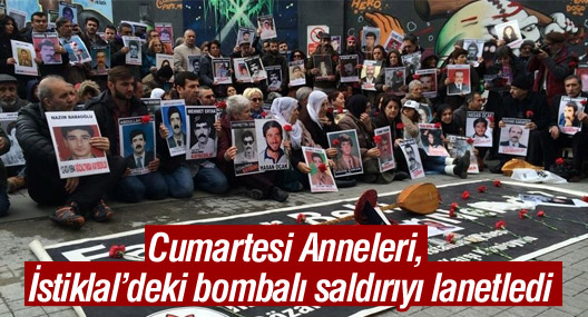 Cumartesi Anneleri, İstiklal’deki bombalı saldırıyı lanetledi