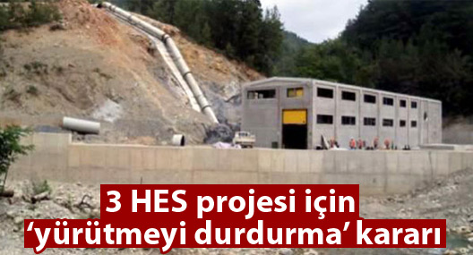 3 HES projesi için ‘yürütmeyi durdurma’ kararı