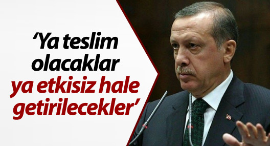 Erdoğan: Ya teslim olacaklar ya etkisiz hale getirilecekler