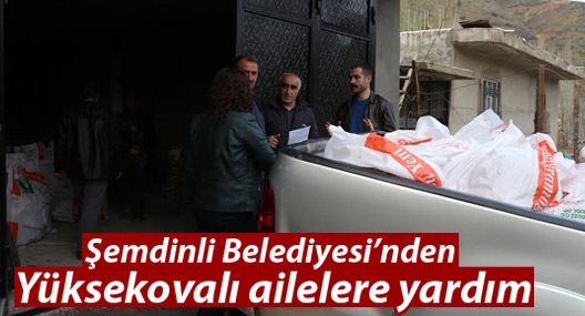 Şemdinli Belediyesinden Yüksekovalı ailelere yardım