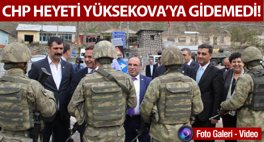 CHP heyeti Yüksekova'ya gidemedi!