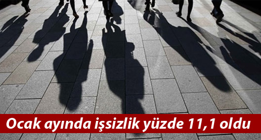 Ocak ayında işsizlik yüzde 11,1 oldu