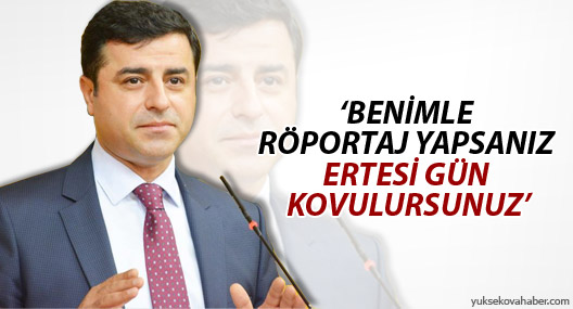 İtalyan devlet kanalında Demirtaş: Benimle röportaj yapsanız kovulursunuz