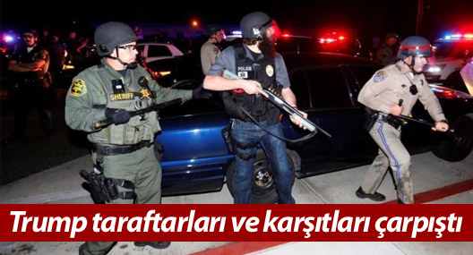 Trump taraftarları ve karşıtları çarpıştı