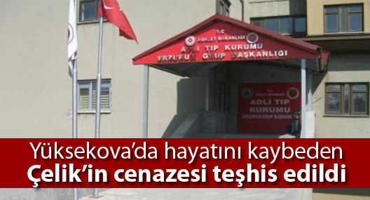 Yüksekova'da hayatını kaybeden Çelik'in cenazesi teşhis edildi