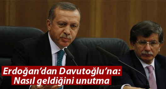 Erdoğan'dan Davutoğlu'na mesaj