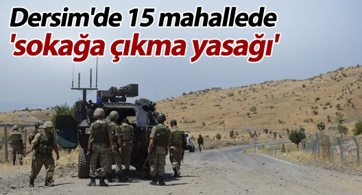Dersim'de 15 mahallede 'sokağa çıkma yasağı'
