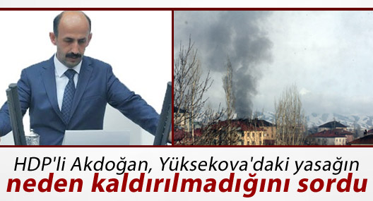 HDP'li Akdoğan, Yüksekova'da yasağın neden kaldırılmadığını sordu