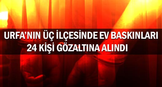 Urfa'nın 3 ilçesinde 24 kişi gözaltına alındı