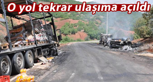 O yol tekrar ulaşıma açıldı
