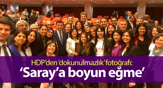 HDP’den ‘dokunulmazlık’ fotoğrafı: ‘Saray’a boyun eğme’