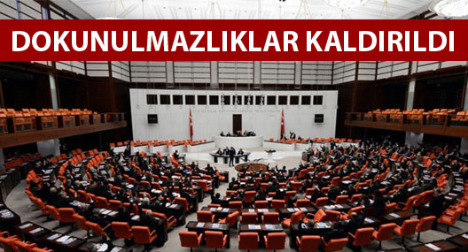 Dokunulmazlıklar kalktı: 376 evet