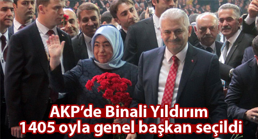 AKP’de Binali Yıldırım 1405 oyla genel başkan seçildi