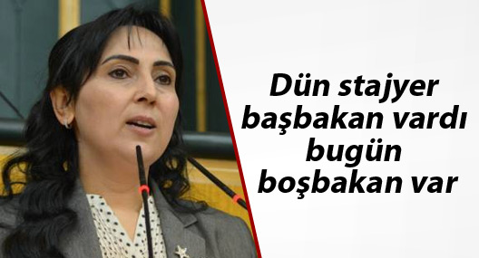 Yüksekdağ: Dün stajyer başbakan vardı bugün boşbakan var