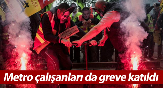 Fransa'da metro çalışanları da greve katıldı