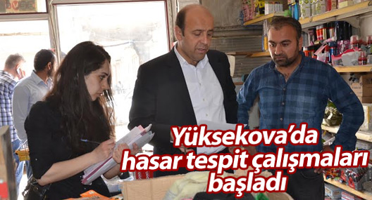 Yüksekova’da hasar tespit çalışmaları başladı