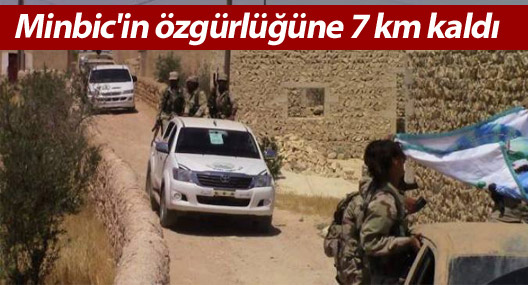 Minbic'in özgürlüğüne 7 km kaldı