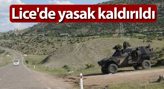 Lice'de yasak kaldırıldı