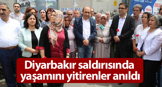 Diyarbakır'da 5 Haziran saldırısında yitirilenler anıldı