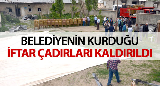 Yüksekova’da belediyenin iftar çadırları kaldırıldı