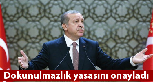 Erdoğan dokunulmazlık yasasını onayladı