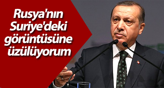 Erdoğan: Rusya'nın Suriye'deki görüntüsüne üzülüyorum