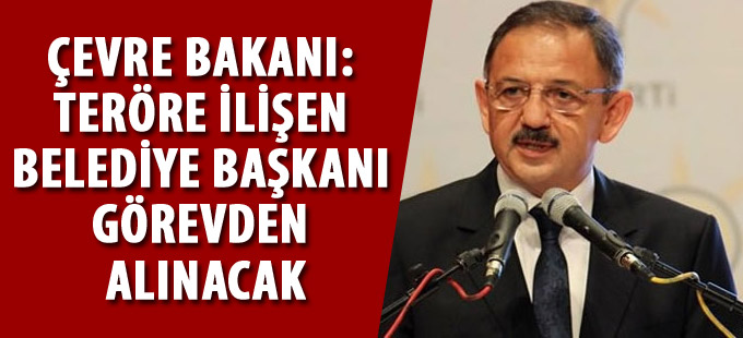 Çevre Bakanı: Teröre ilişen belediye başkanı görevden alınacak