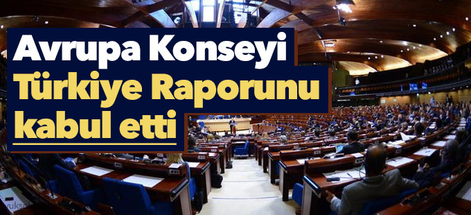 Avrupa Konseyi Türkiye Raporunu kabul etti