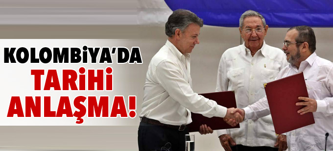 Kolombiya'da tarihi ateşkes anlaşması imzalandı