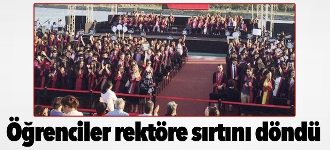 Bilgi Üniversitesi mezunları rektöre sırtını döndü
