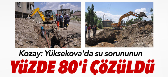 Kozay: Yüksekova'da su sorununun yüzde 80'i çözüldü