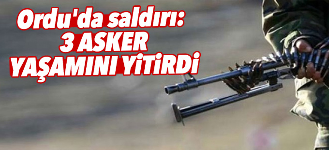 Ordu'da askerlere saldırı: 3 asker yaşamını yitirdi, 2 asker yaralandı