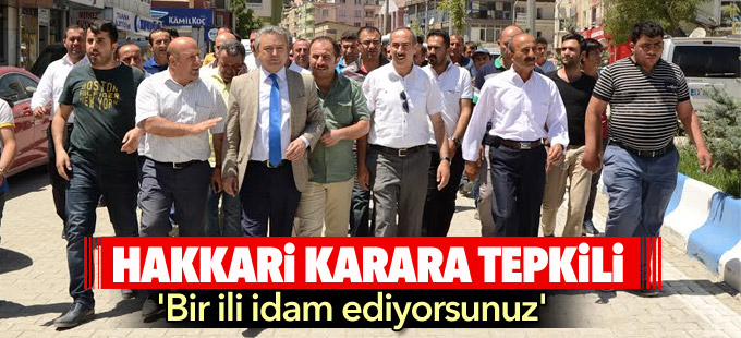 Hakkari karara tepkili: Bir ili idam ediyorsunuz!