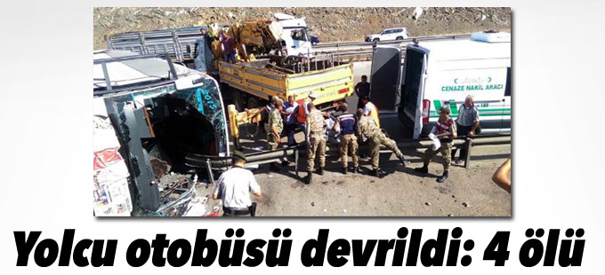 Yolcu otobüsü devrildi: 4 ölü, 31 yaralı
