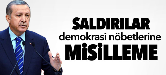 Erdoğan: Saldırılar, demokrasi nöbetlerine misilleme