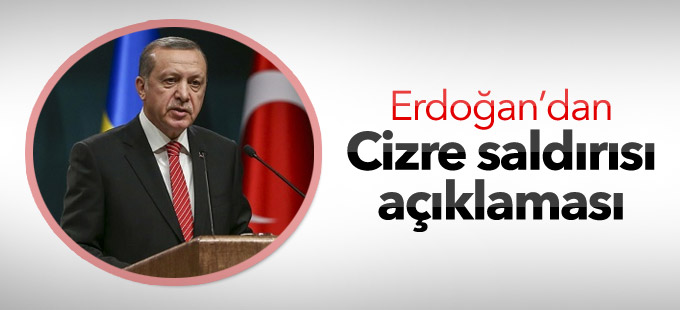 Erdoğan’dan Cizre saldırısı açıklaması