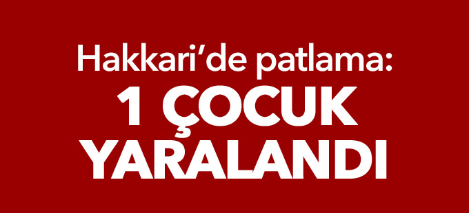 Hakkari'de zırhlı aracın geçişi esnasında patlama: 1 yaralı