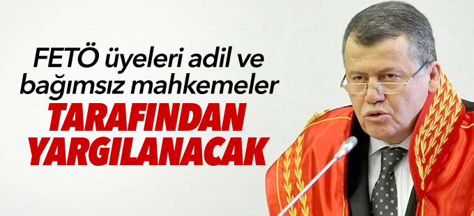 “FETÖ üyeleri adil ve bağımsız mahkemeler tarafından yargılanacak"