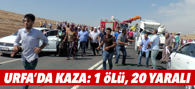 Yolcu minibüsü ile TIR çarpıştı: 1 ölü, 20 yaralı
