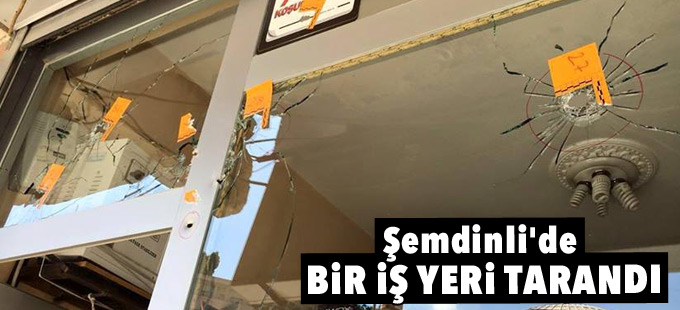 Şemdinli'de bir iş yeri tarandı