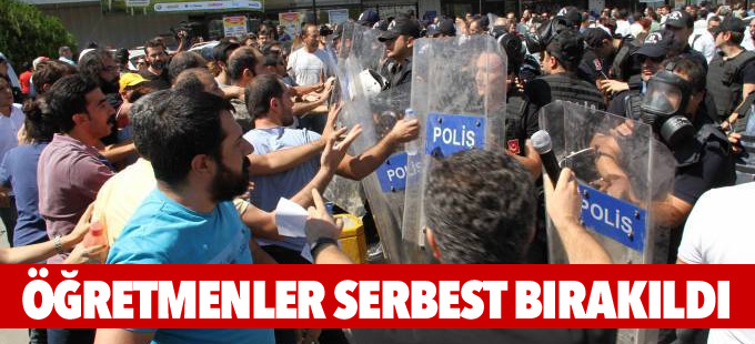 Öğretmenler serbest bırakıldı