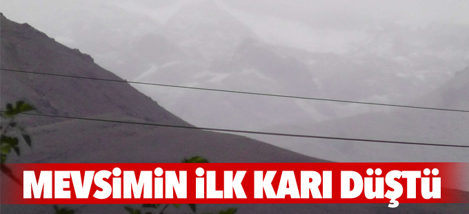 Munzur Dağları'na mevsimin ilk karı düştü